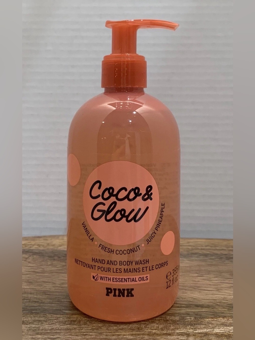 Victoria's Secret PINK Coco & Glow Hand and Body Wash ~ 12 fl.oz.